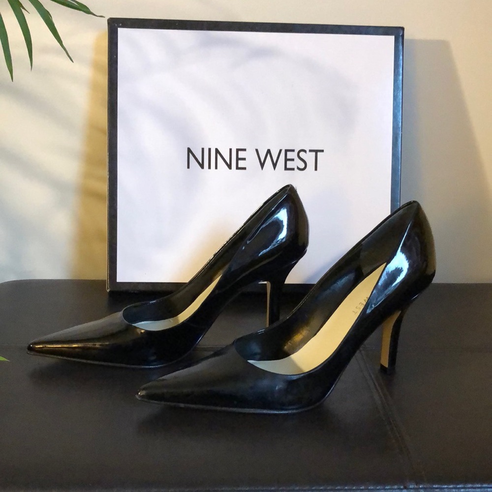 Nine West Black Patent Heels, New